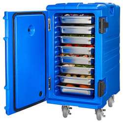 Conteneur Isotherme pour Bac Gastronorme 120 L-VEVOR-avec Doubles Boucles et Poignées Porte-plateaux-Bleu