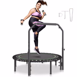 Mini Trampoline Pliable-VEVOR-1290 mm-Fitness Rebounder-Charge max. 205 kg-pour Entraînement Intérieur/Jardin Adultes
