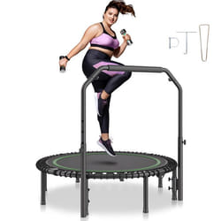 Mini Trampoline Pliable-VEVOR-1290 mm-Fitness Rebounder-Charge max. 205 kg-pour Entraînement Intérieur/Jardin Adultes