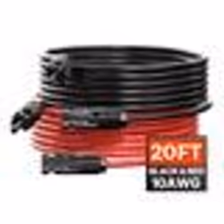 Câble dExtension de Panneau Solaire-VEVOR-61 m 10 AWG-avec Connecteurs Femelles et Mâles CC 1500 V Étanche IP67-Lot de 2