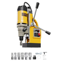 Perceuse Magnétique-VEVOR-1400 W-Perceuse à Colonne Portable-12800 N 50 mm-avec 6 Forets
