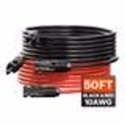 Câble dExtension de Panneau Solaire-VEVOR-1524 m 10 AWG-avec Connecteurs Femelles et Mâles CC 1500 V Étanche IP67-Lot de 2