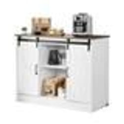 Buffet-VEVOR-Meuble de rangement-106 x 40 x 815 cm-3 Niveaux-avec Portes de Grange