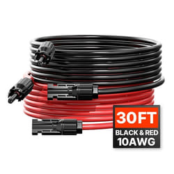 Câble dExtension de Panneau Solaire-VEVOR-914 m 10 AWG-avec Connecteurs Femelles et Mâles CC 1500 V Étanche IP67-Lot de 2