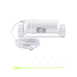 Système de Chloration deau Salée-VEVOR-pour Piscines Creusées Jusquà 567 kL-Cellule de Chloration de Piscine-blanc