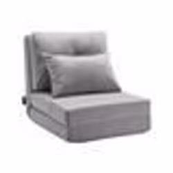 Chaise de Sol Pliante-VEVOR-Fauteuil de Sol 5 Positions Réglables-Fauteuil Convertible pour Salon Chambre-Gris