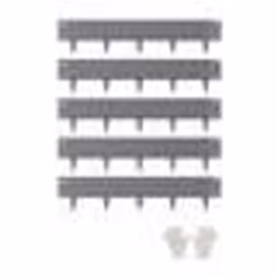 Bordure de Jardin en Acier-VEVOR-Lot de 5-Bordures Paysagères en Métal-990 x 207 mm-Résistante à la Rouille-Gris Foncé