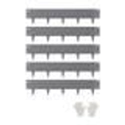 Bordure de Jardin en Acier-VEVOR-Lot de 5-Bordures Paysagères en Métal-990 x 207 mm-Résistante à la Rouille-Gris Foncé
