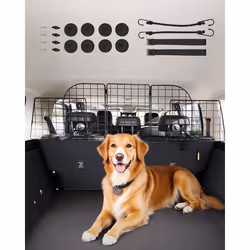 Barrière de Voiture pour Chien Réglable-VEVOR-Grille de Séparation Voiture-928-1524 cm-pour Siège Arrière