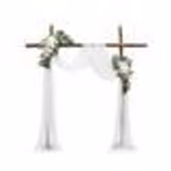 Accessoires pour Arche de Mariage-VEVOR-avec 2 Bouquets de Fleurs 1 Rideau Translucide-Blanc