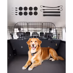 Barrière de Voiture pour Chien Réglable-VEVOR-Grille de Séparation Voiture-972-1565 cm-pour Siège Arrière