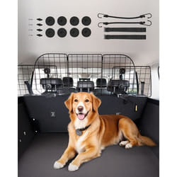 Barrière de Voiture pour Chien Réglable-VEVOR-Grille de Séparation Voiture-972-1565 cm-pour Siège Arrière