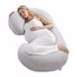 Coussin de Grossesse-VEVOR-Forme C-Coussin dAllaitement Doux Respirant-avec Housse Amovible Lavable