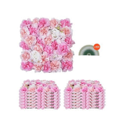 Panneau Mural Décoratif Floral-VEVOR-12PCS-Mur à Fleurs Artificielles 3D-pour Mariage Saint-Valentin-Rose