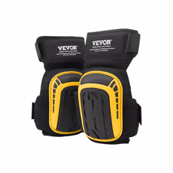 Genouillères de Travail Antidérapantes en Mousse Gel-VEVOR-Genouillères de Protection Robustes et Extensibles-Jaune et Noir