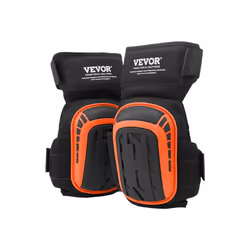 Genouillères de Travail Antidérapantes en Mousse Gel-VEVOR-Genouillères de Protection Robustes et Extensibles-Noir et Orange