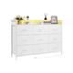 Commode Haute en Tissu à 9 Tiroirs-VEVOR-Meuble de Rangement avec Bacs Tissu-pour Chambre Couloir Blanc
