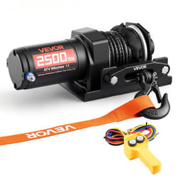Treuil Électrique 12 V CC 1134 kg-VEVOR-Corde Synthétique 48 mm x 12 m-Télécommande Filaire-Étanche IP55