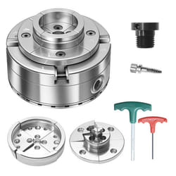 Mandrin de Tour à Bois 102 mm-VEVOR-Mandrin de Tour à 4 Mors Autocentrant-Adaptateur 1 pouce x 8 TPI