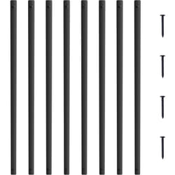 Vevor - Balustres en metal pour escalier, 750 x 25 mm, broche de rampe plate en alliage dealuminium, 51 tiges de pont avec vis, balustrade creuse