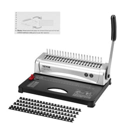Machine à Relier-VEVOR-Machine à Relier à Peigne 21 Trous- avec 100 Épines de Reliure à Peigne de 3/8-pour Format Lettre A4 A5