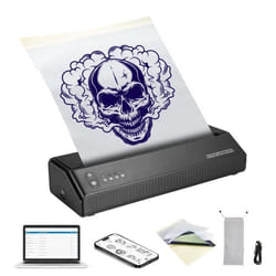 Thermocopieur Tatouage - VEVOR - 266 x 94 x 52 mm Machine de Transfert sans Fil Bluetooth 10 Papiers 096 kg