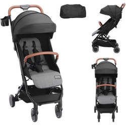 Poussette pour bébé - VEVOR - Poussette bébé nouveau-né enfant bas âge réglable en un clic pliantnoiravec Dossier réglable