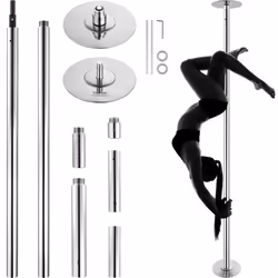 Pôle de Danse -VEVOR- Barre de Pole Dance Barre de Danse Professionnelle Rotative pour Bar Club 2824 x 230 x 230 mm Hauteur R ...