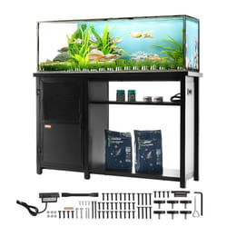 Support pour Aquarium-VEVOR-Charge 284 kg-132x50x82 cm-Acier et MDF-Reptiles-Armoire de Rangement-Prise Électrique Intégrée