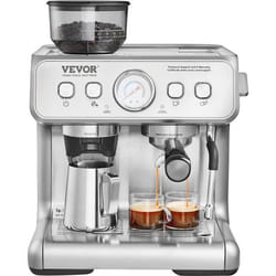 Machine à espresso - VEVOR - 343 x 348 x 412 mm avec Broyeur Cafetière Semi-automatique 15 bars Bureau Réservoir deau amovible