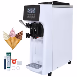 Machine à crème glacée - VEVOR - Machine à Crème Glacée Appareil à Glace Italienne 10 L/h 900 W 1 Saveur Type Comptoir