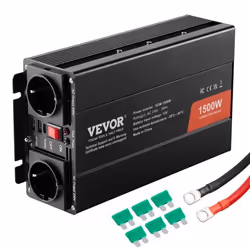 Onduleur pour camion - VEVOR - 280 x 144 x 72 mm Onduleur à onde sinusoïdale modifiée 1500 W 12 V CC à 230 V CA CE FCC