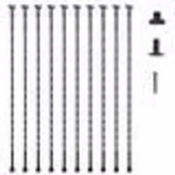 Balustre - VEVOR - 10 pièces Balustres en métal pour escalier acier 1122 mm torsadés avec chaussures 13x13x1122mm