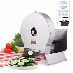 Trancheuse Jambon Électrique - VEVOR - Trancheuse Jambon Électrique Manuelle 120W Épaisseur 0-12mm Fruits Légumes 440 x 370 x ...