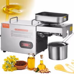 Pressoir à huile - VEVOR - Électrique Extracteur dHuile Graines de Sésame 850W Inox Température Réglable de 0 à 300 ℃