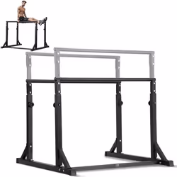 Barre dips - VEVOR - 1260 x 1210 x 1250 mm Barre Dips Station de Dips Charge 363 kg Hauteur Réglable pour Fitness