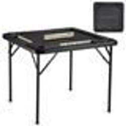 Table de Mahjong Pliable pour 4 Joueurs-VEVOR-90 x 90 x 74 cm-Table de Jeu de Cartes-avec Plateau Vert Résistant à lUsure-Noir