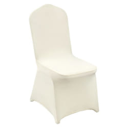 Housses de Chaise Pliantes en Élasthanne Extensible-VEVOR-50 pcs- Mariage VacancesCélébration Salle à Manger-Blanc Ivoire