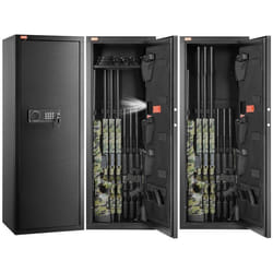 Armoire à 8-10 Fusils-VEVOR-Coffre-Fort-pour Armes à Feu-2 Façons de Verrouillage par Clavier Numérique et Clés-Accès Rapide