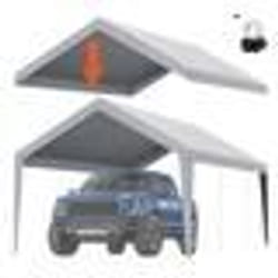 Toile dauvent de rechange abri de voiture-VEVOR-61 x 37 m bâche de tente de garage imperméable protégée contre UVgris