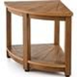 Banc de Douche dAngle-VEVOR-477 cm de Hauteur 45 cm de Rayon Tabouret de Douche Polystyrène Imitation Bois-pour Salle de Bain