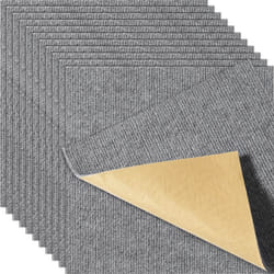 Dalles de Moquette à Décoller et à Coller-VEVOR-305 x 305 mm-Tapis de Sol Auto-adhési-pour Chambre Salon-12 pcs-Gris Clair