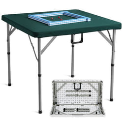 Table de Mahjong avec Jeu de Tuiles-VEVOR-Table de Jeu de Cartes Pliante pour 4 Joueurs-avec 144 Tuiles Majiang et 3 Dés