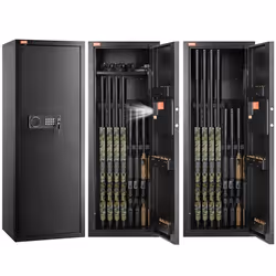 Armoire à 6-8 Fusils-VEVOR-Coffre-Fort pour Armes à Feu 2 Façons de Verrouillage par Clavier Numérique et Clés-Sécurité Domic ...