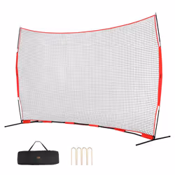 Filet de Baseball - VEVOR - Filet dEntraînement de Baseball Softball Filet Pare-ballons 5070x1400x3120 mm avec Sac de Transpo ...