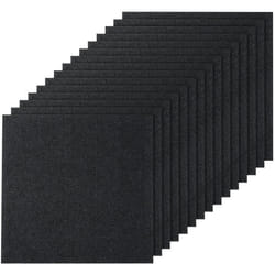 Dalles de Moquette à décoller et à Coller-VEVOR-610 x 610 mm-15 pcs-Installation Facile-Chambre Salon Intérieur et Extérieur-Noir