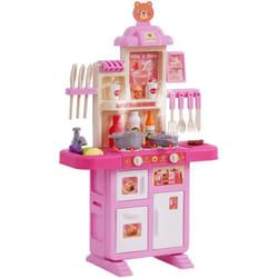 Vevor - Cuisine pour enfants, ensemble cuisine pour tout-petits avec cuisiniere a vapeur, sons, lumieres, accessoires de cuisine 48PCS pour