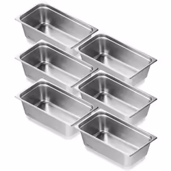 Récipient Inox -VEVOR-530 x 327 x 150 mm-Récipient Inox pour Bain-marie 08 mm dÉpaisseur-pour Chauffe-plats Restauration