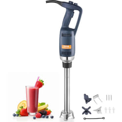 Mixeur Plongeant Commercial 350 w, Melangeur a Main Immersion Tige de406 mm, Mixeur Portable Vitesse Variable en Continu, avec Lame en Acier