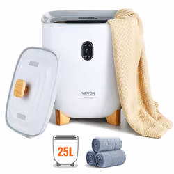 Sèche Serviettes 25 L-VEVOR-Chauffe Serviettes avec Écran LED et Colonnes Chauffantes Inférieures-pour Couvertures Peignoirs